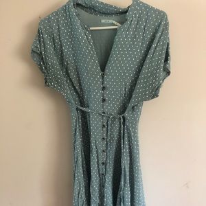 Blue dotted dress